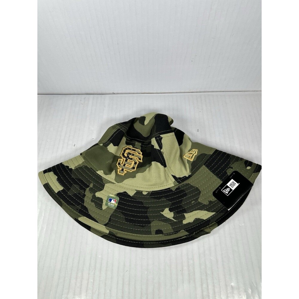 New Era San Francisco Giants Armed Forces Bucket Hat Cap One Size Green Camo NWT